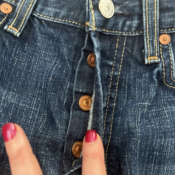 7 For All Mankind Jeans Mens 30x33 Relaxed Button Fly Cotton Dark - Picture 9 of 9